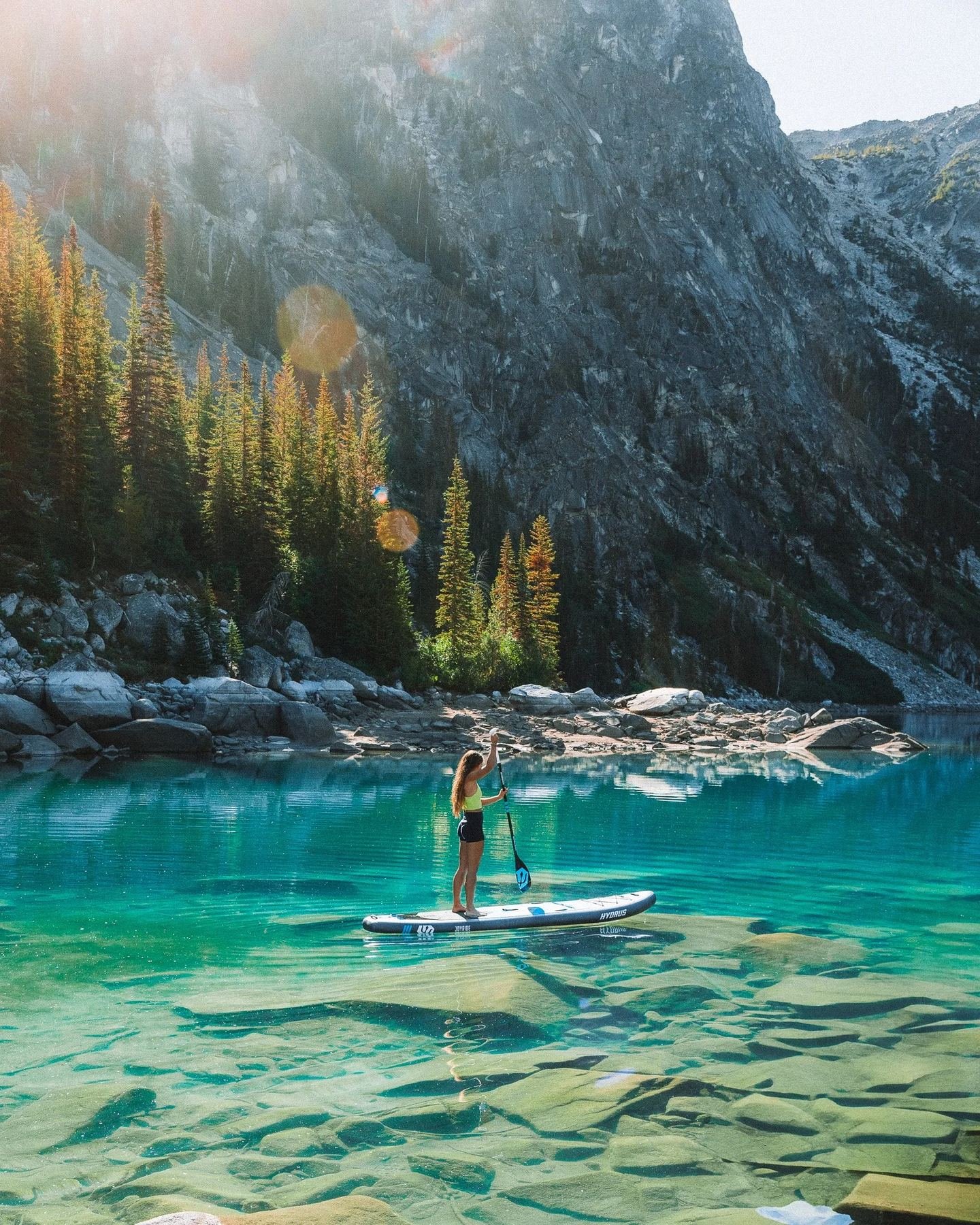 Paddleboarding Colchuck Lake